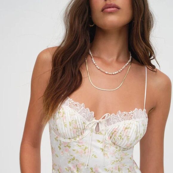 FOR LOVE & LEMONS Chania Midi Floral Dress NWT - Picture 2 of 11